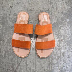 Worn Once! Sorel Ella II Slide Sandal Women’s 8.5 Desert Sun Chalk